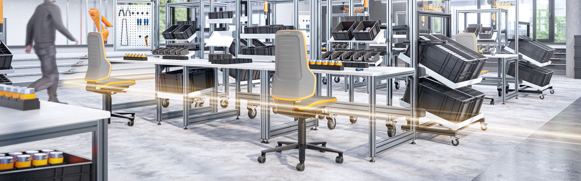 Arbeitsstühle und Sitzmöbel von dem führenden Hersteller Bimos