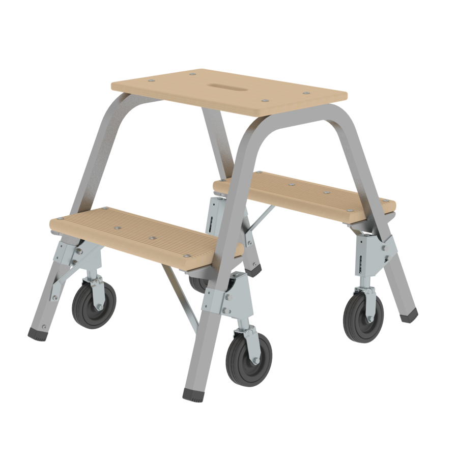 Holztritt fahrbar