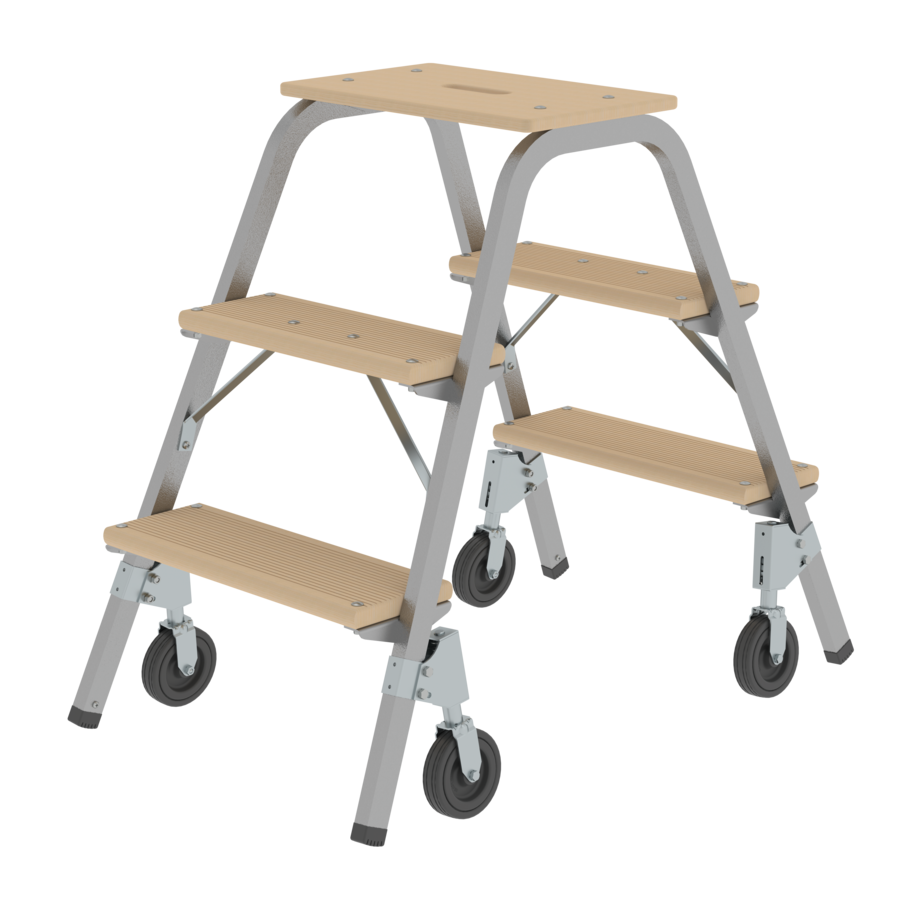 Holztritt fahrbar