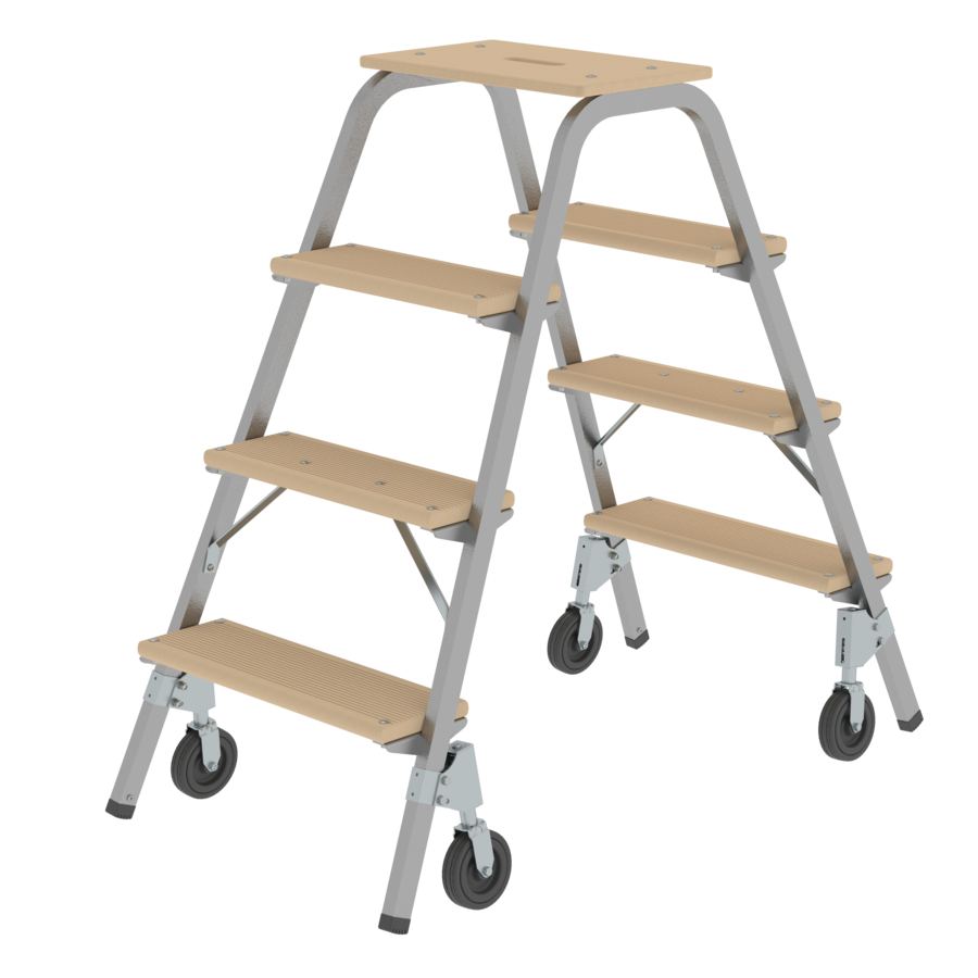 Holztritt fahrbar