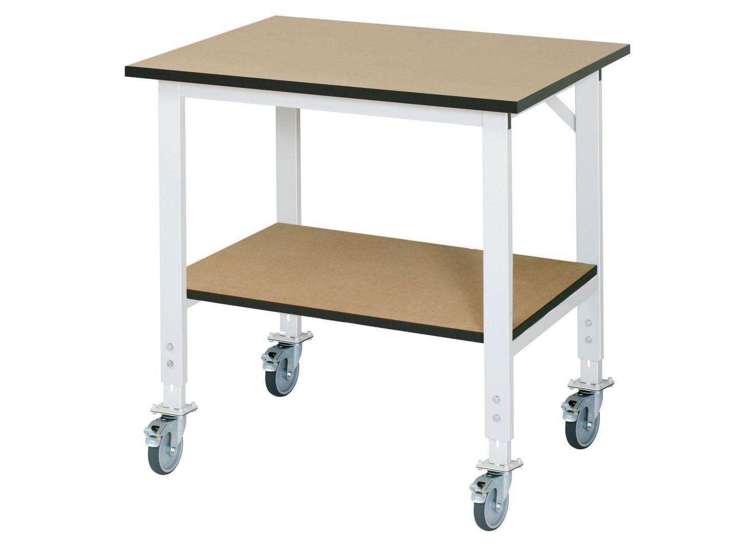 Arbeitstisch fahrbar der Serie TOM mit Ablegeboden