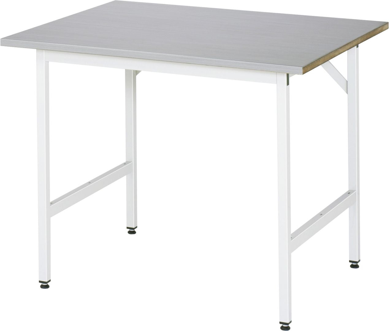 Arbeitstisch Serie Jerry mit Edelstahl Arbeitsplatte