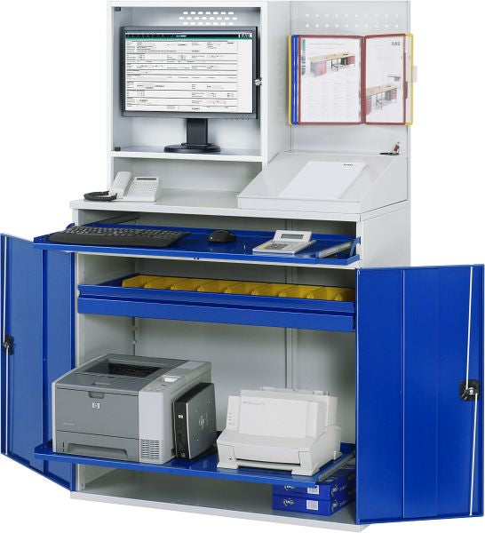 Computer-Schrank, Modell 69, B1100 x T520 x H1770 mm