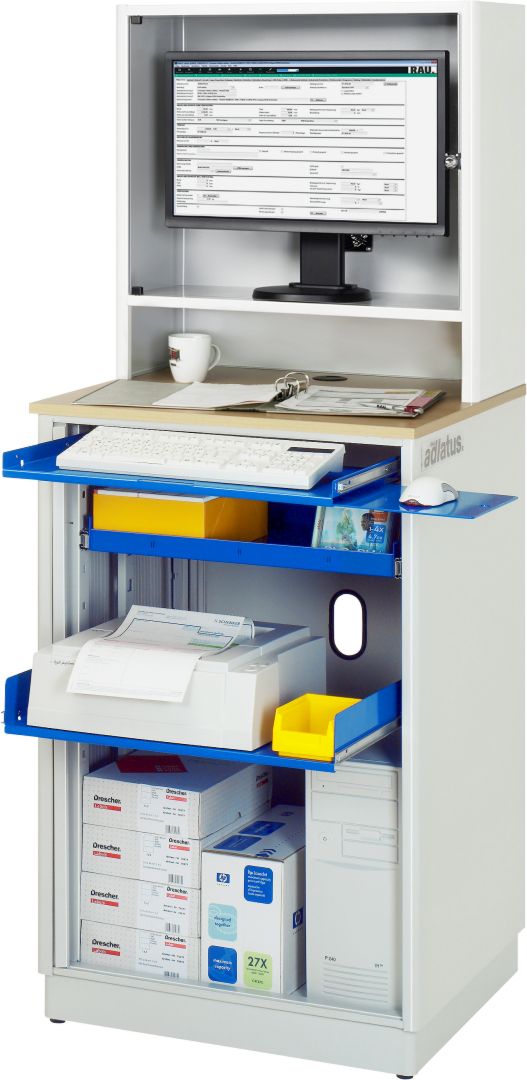 Computer Station mit Gehäuse