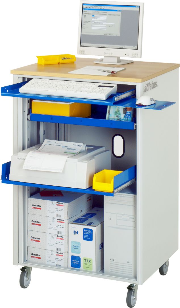 Computer-Station Modell 2075
fahrbar mit Monitorgehäuse