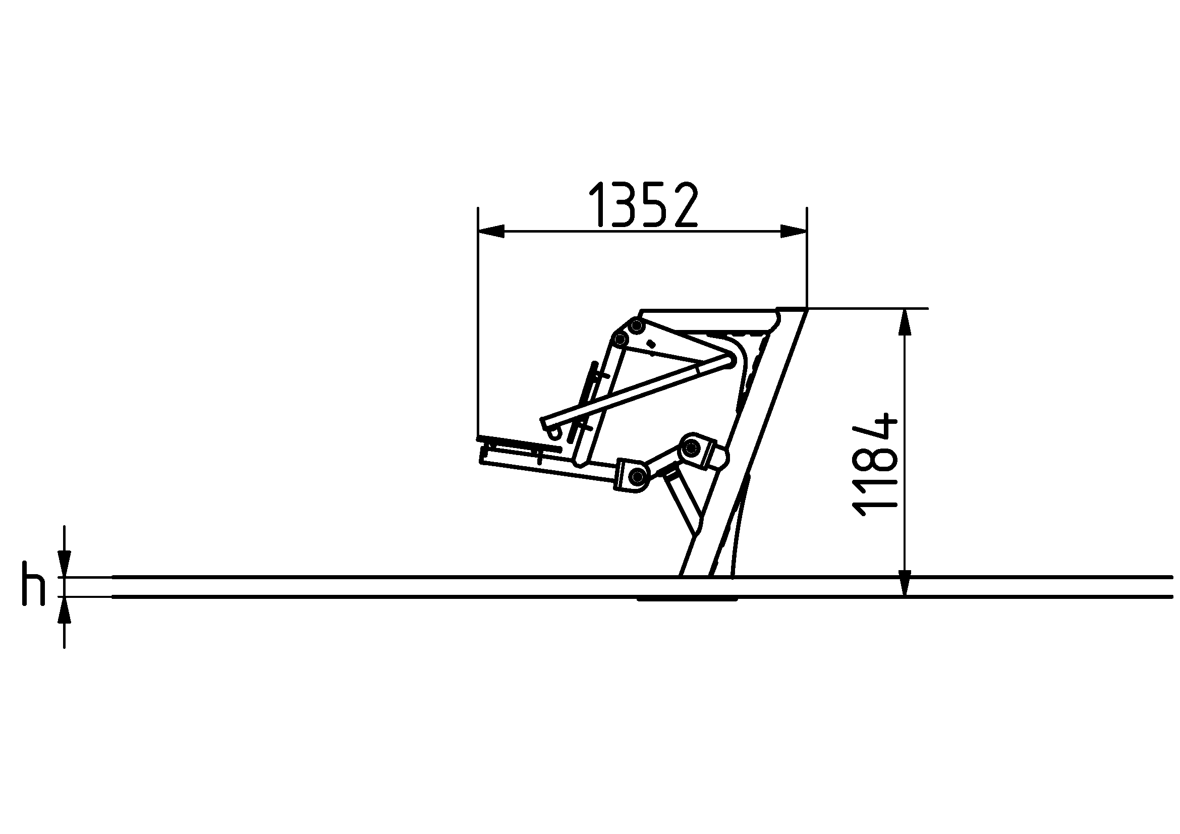 Bizepstrainer für das Outdoorgym Zeichnung