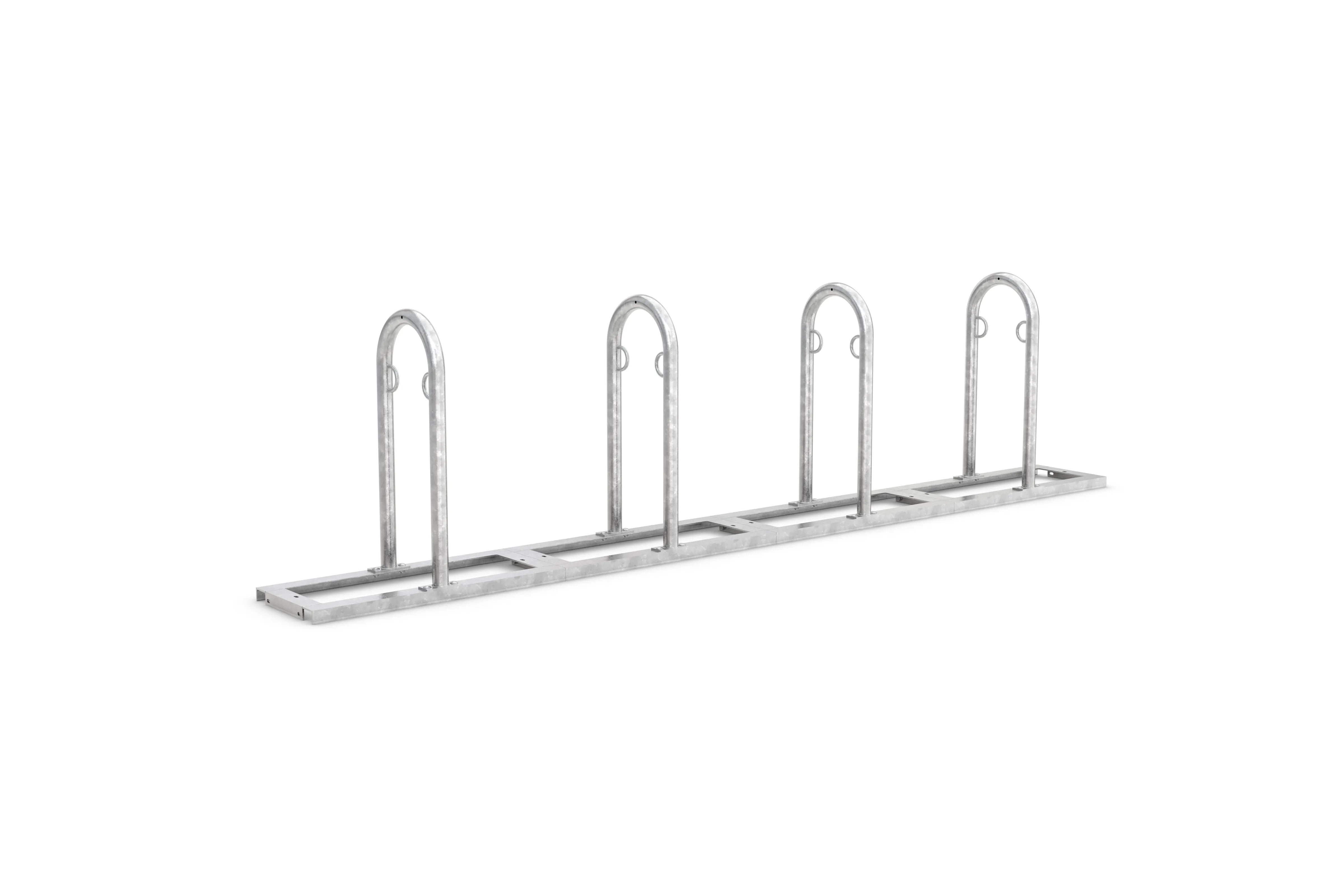 Vier Abstellmöglichkeiten aus Stahl