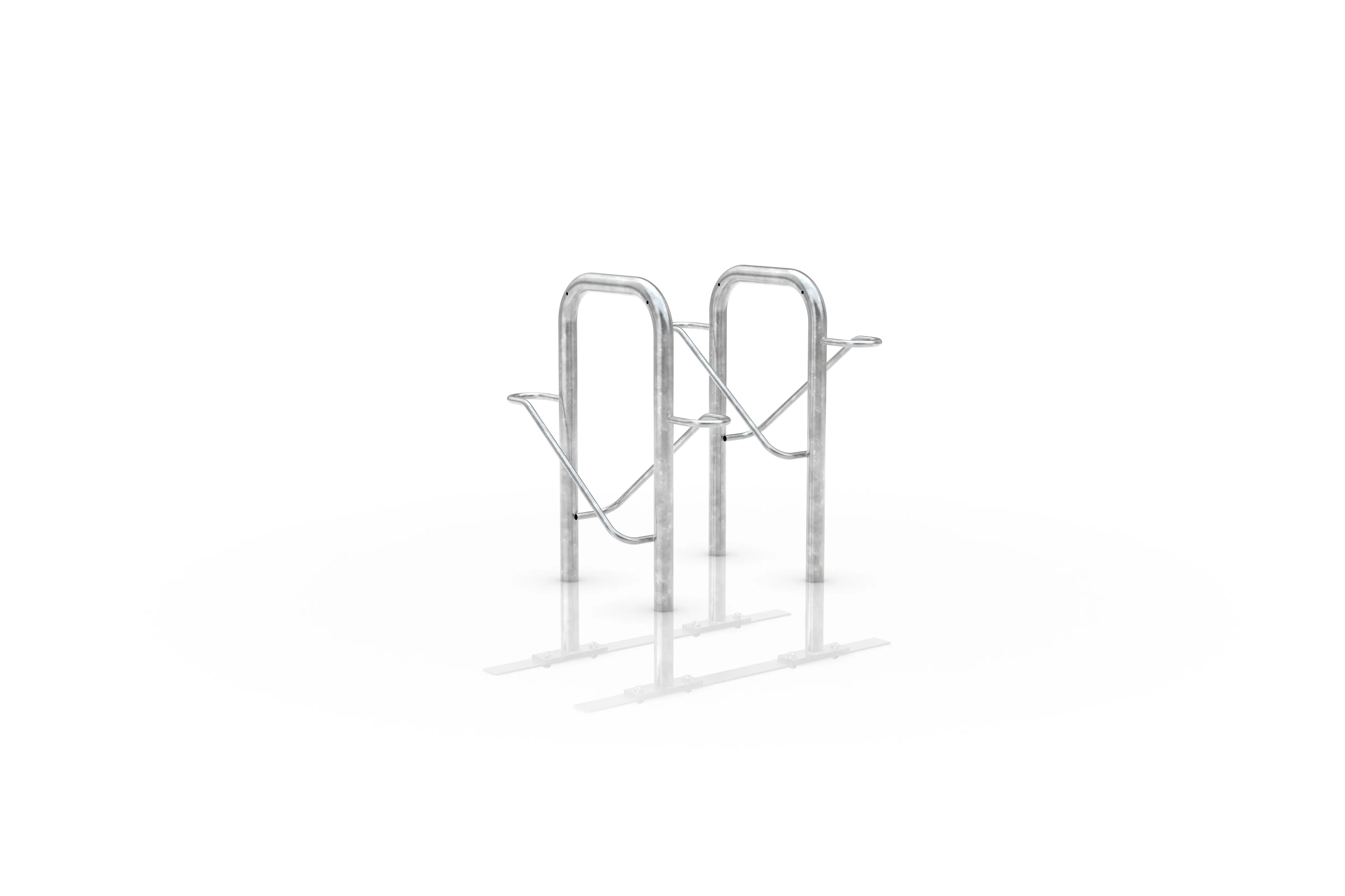 Anlehnbügel Vorderradhalterungen 4 Stützen