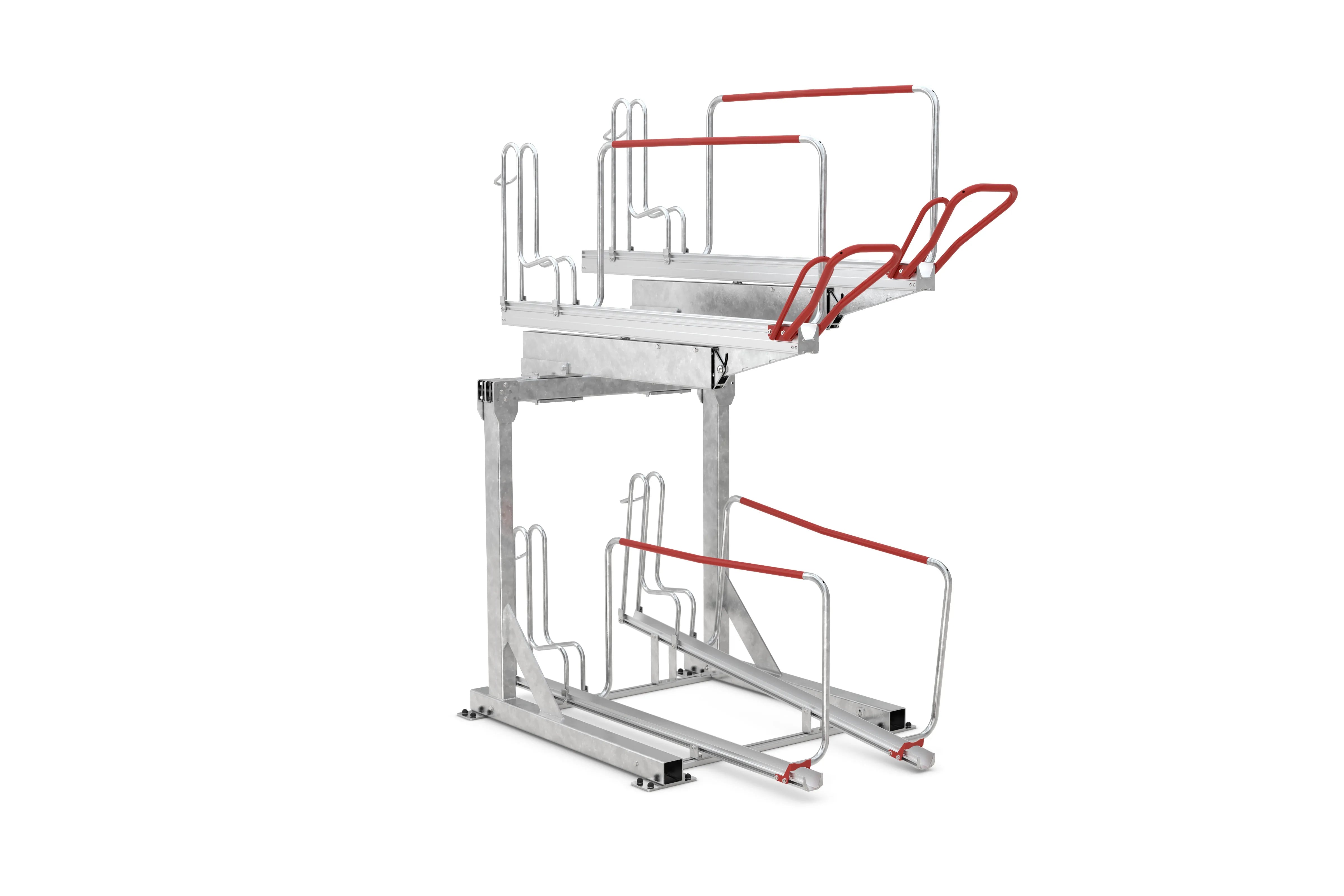 4 Abstellmöglichkeiten in Doppelstockhalterung