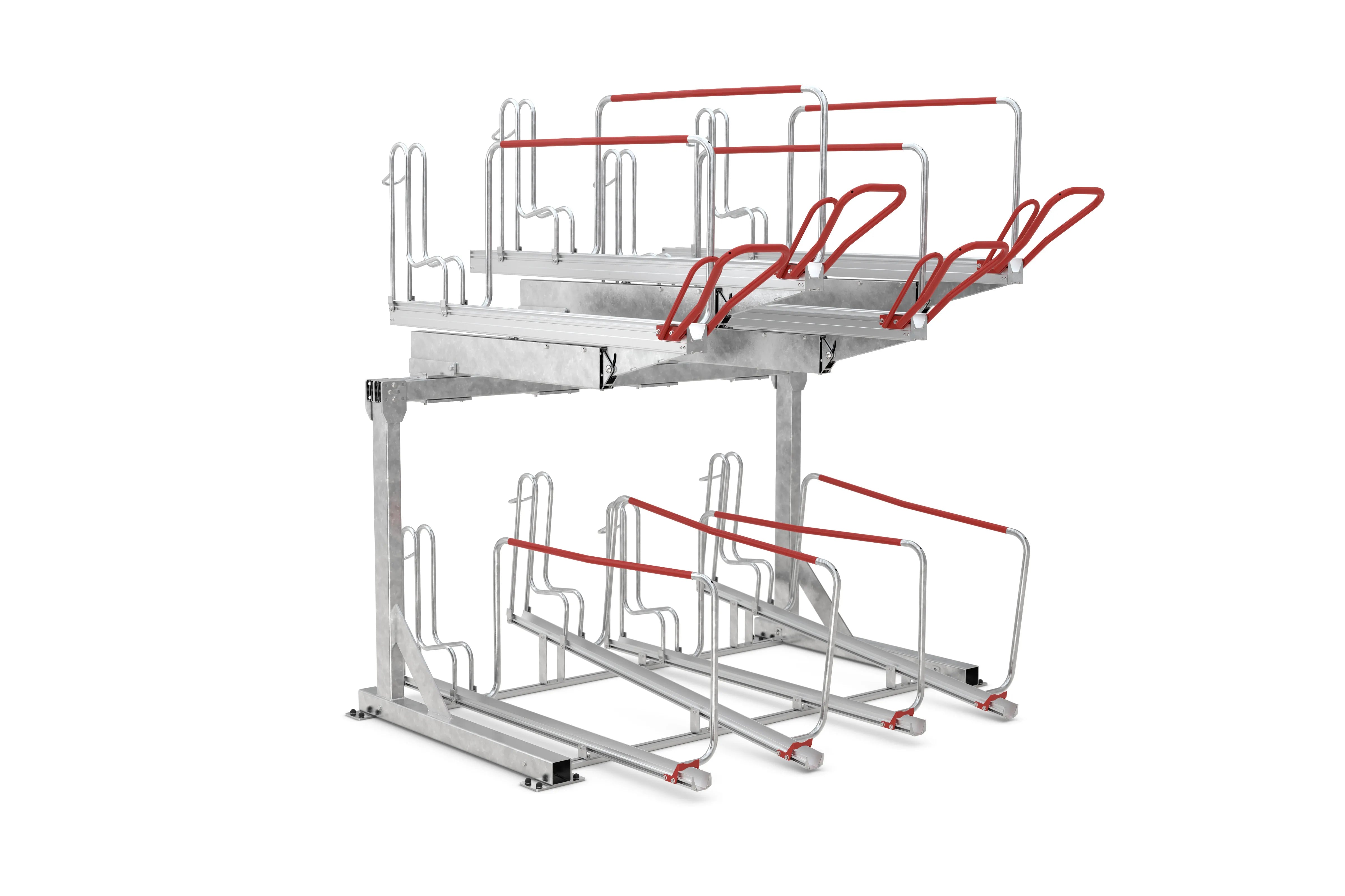 8 Abstellmöglichkeiten in Doppelstockhalterung