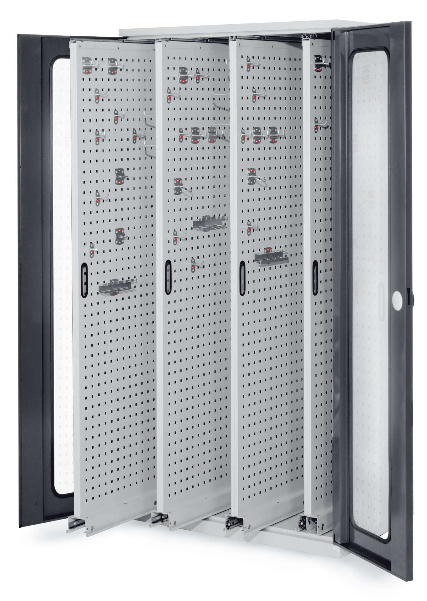 Vertikalschrank Modell 83 – 1950 × 1000 × 600 mm (RAL 7035 / 7016)