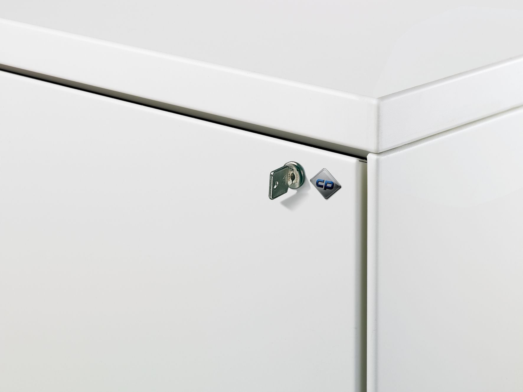 Hängeregistraturschrank in lichtgrau Detail