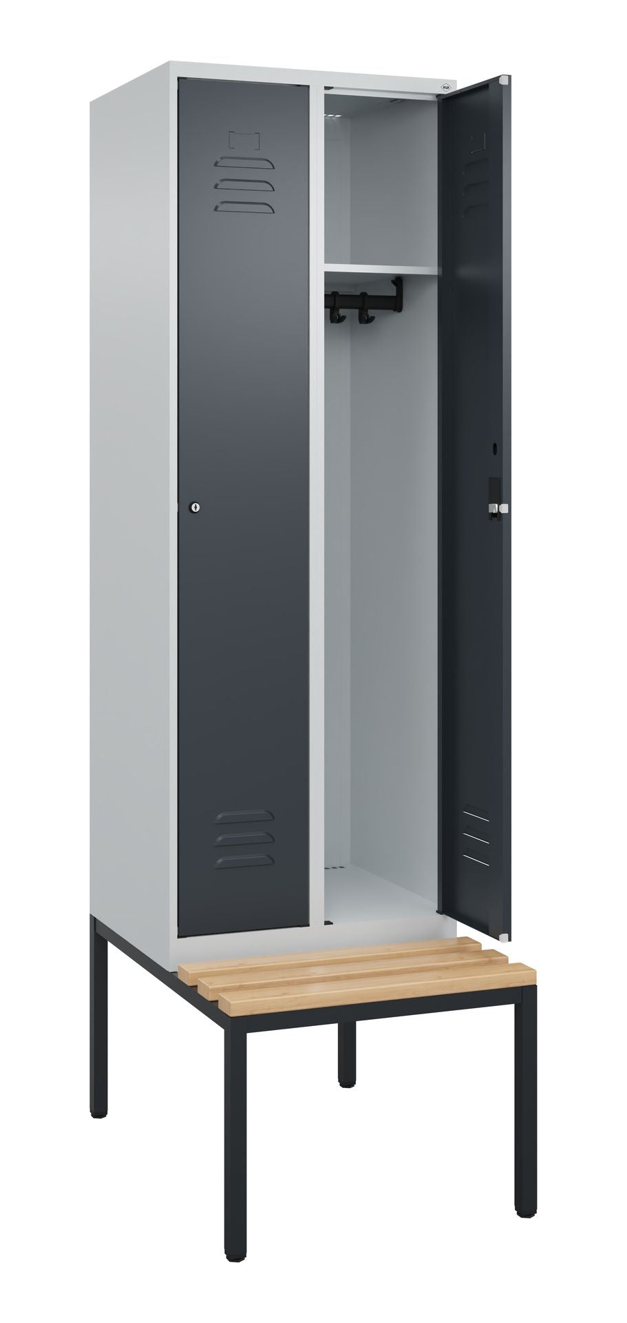 Spind 2 Abteile mit Sitzbank