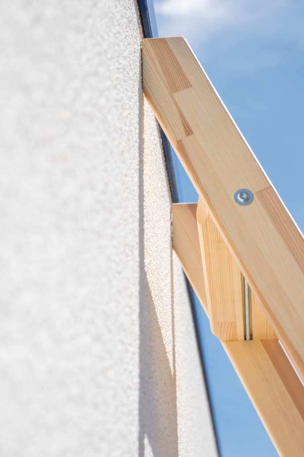 Holzleiter im Detail angelegt
