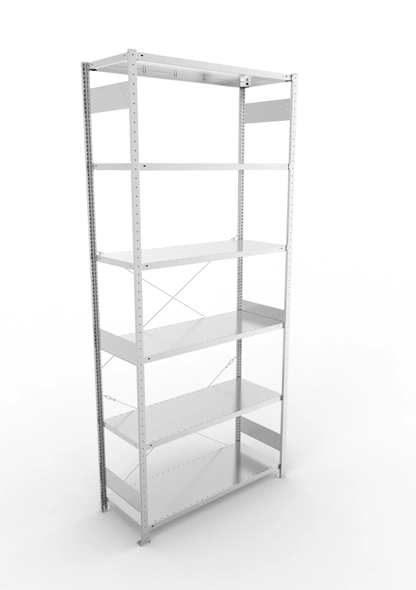 Fachbodenregal in verzinkt von META