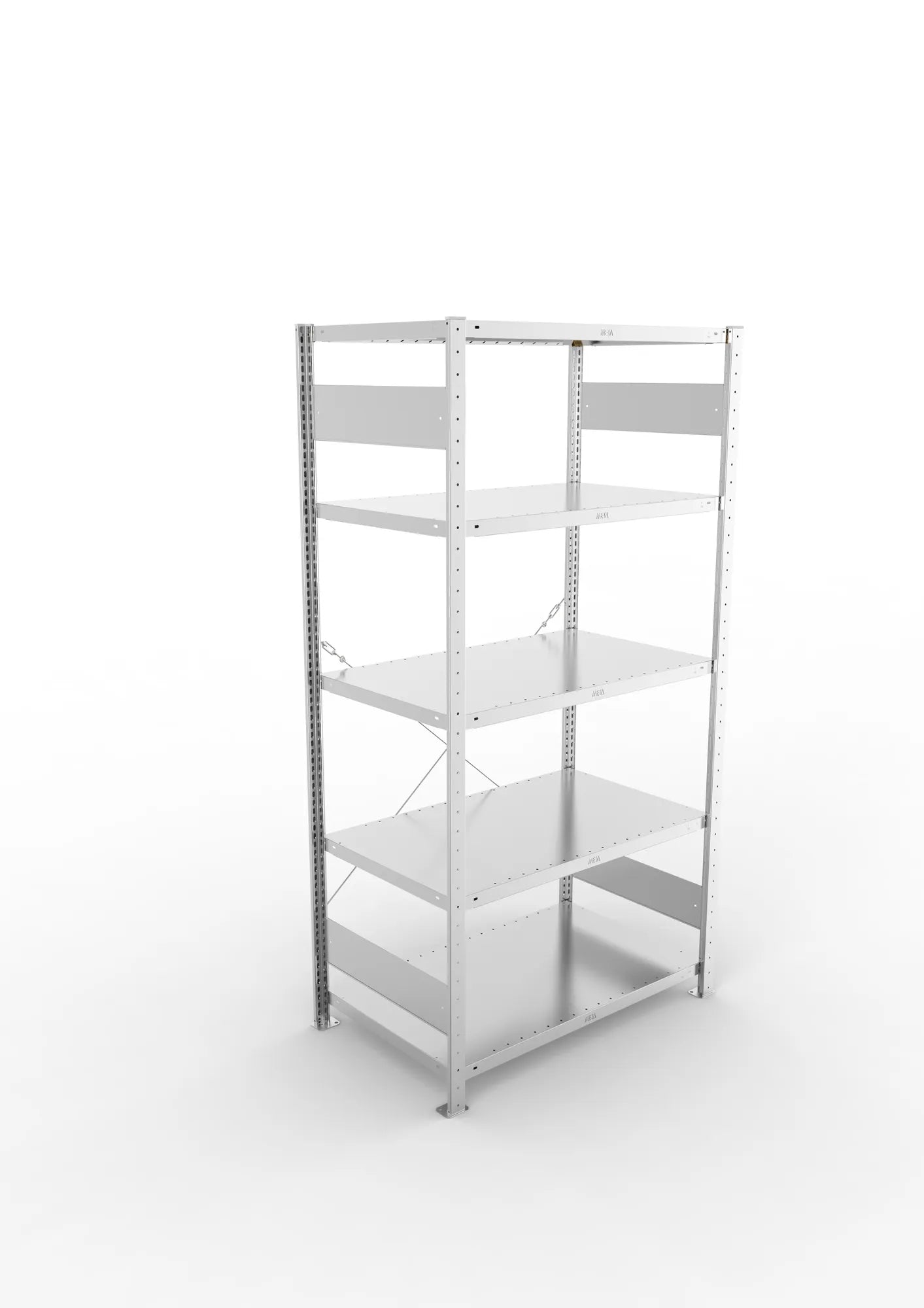 Fachbodenregal in verzinkt von META