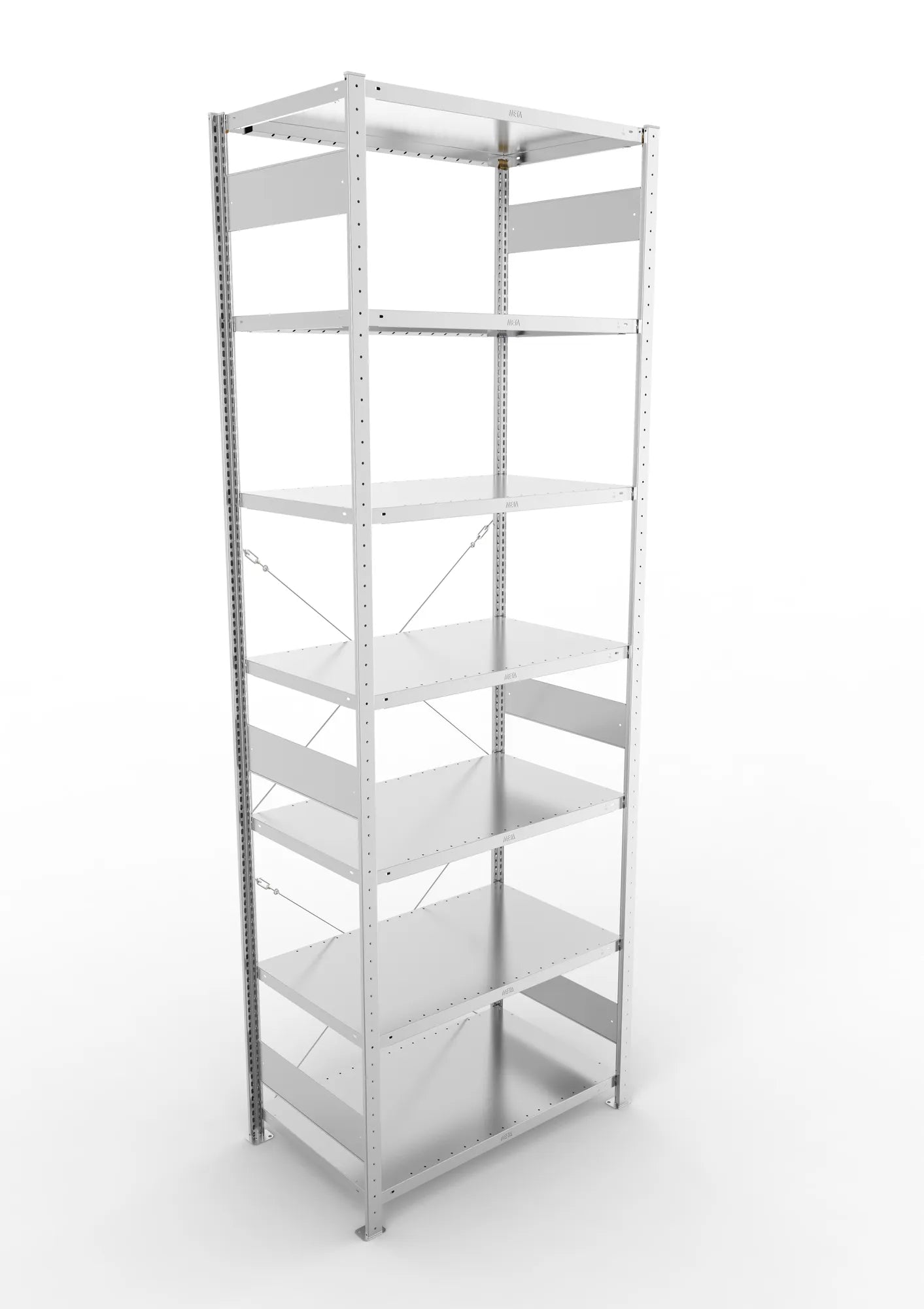 Fachbodenregal in verzinkt von META