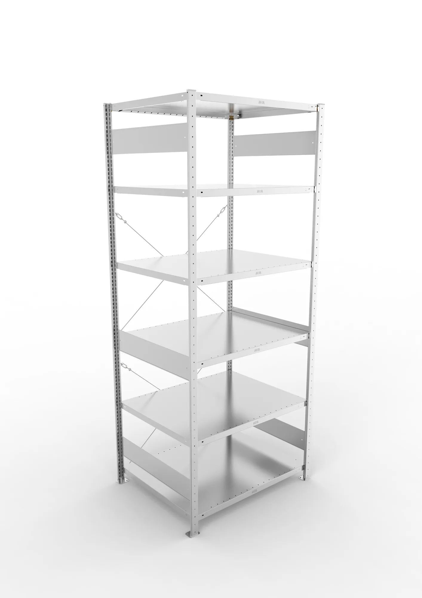 Fachbodenregal in verzinkt von META