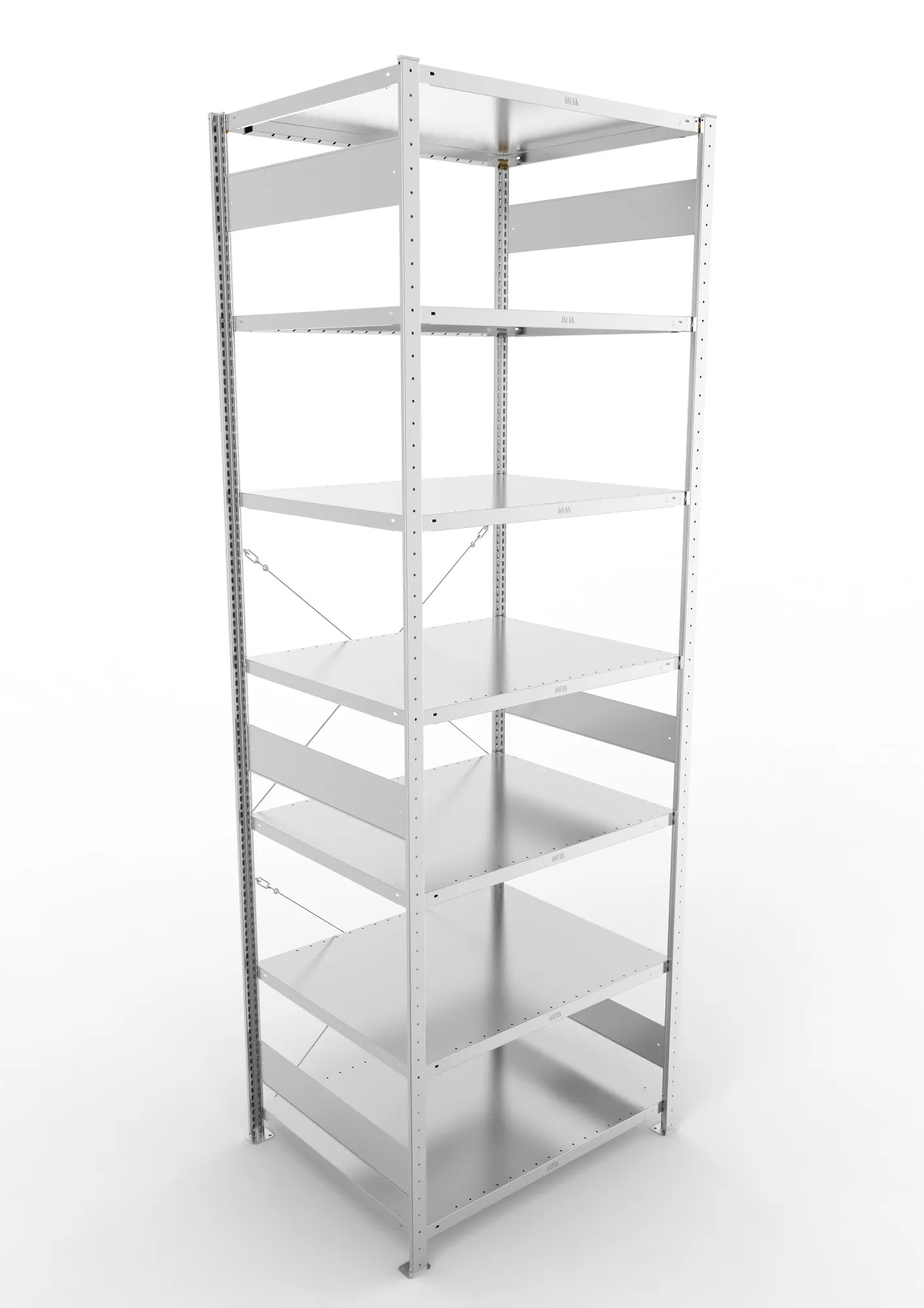 Fachbodenregal in verzinkt von META