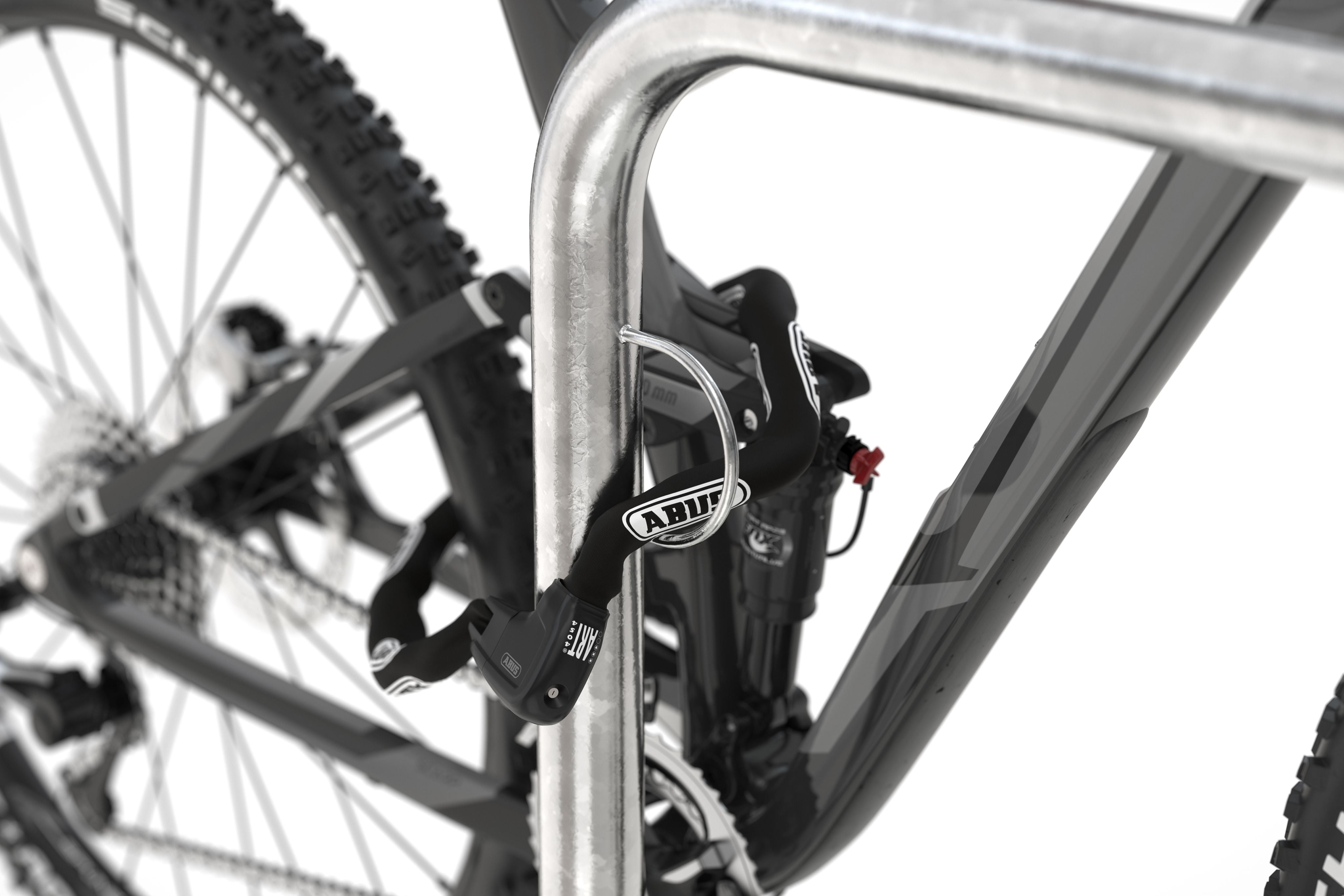 Anlehnwinkel mit Fahrradschloss