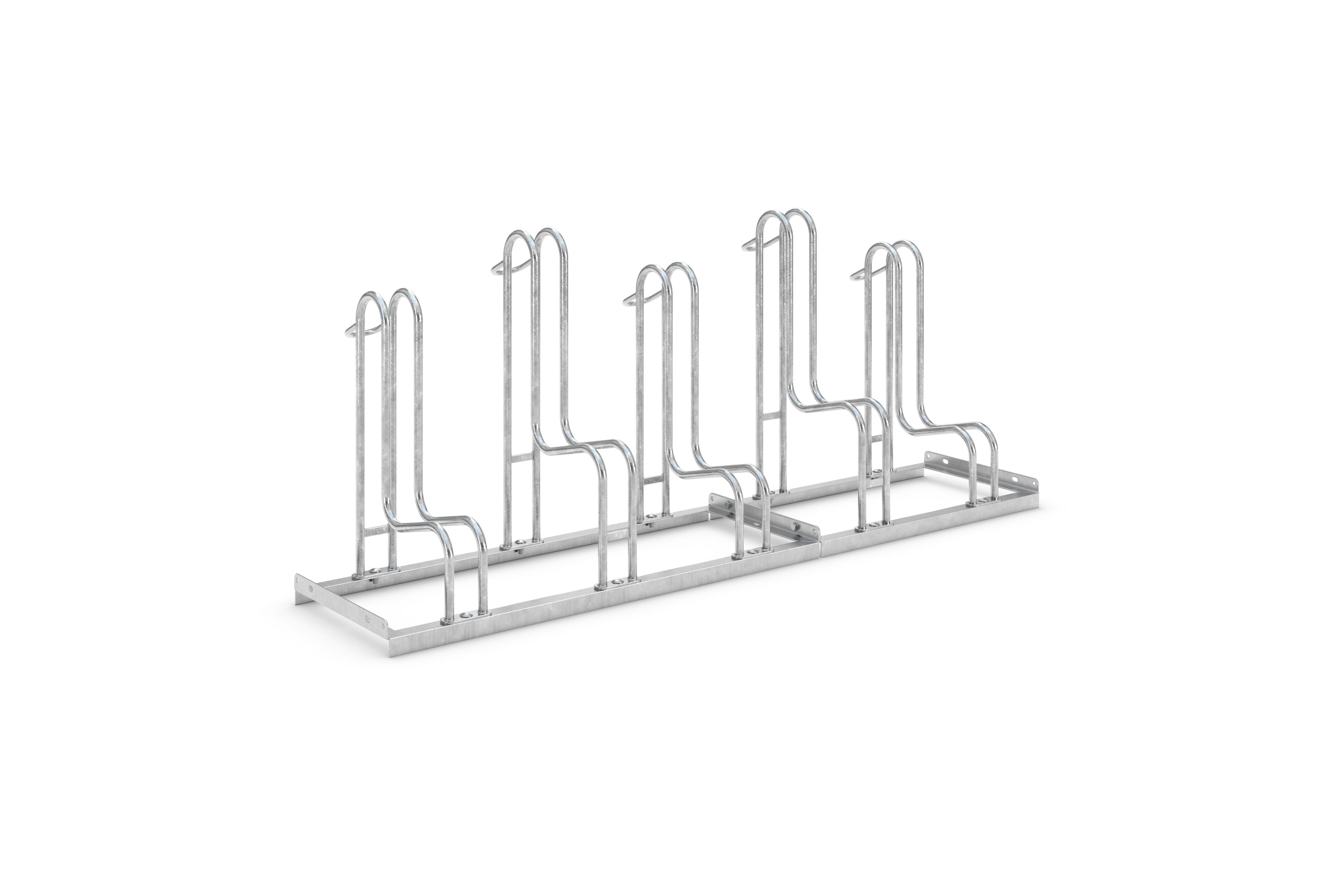 Fünf Standparker in einer Reihe als Abstellmöglichkeit