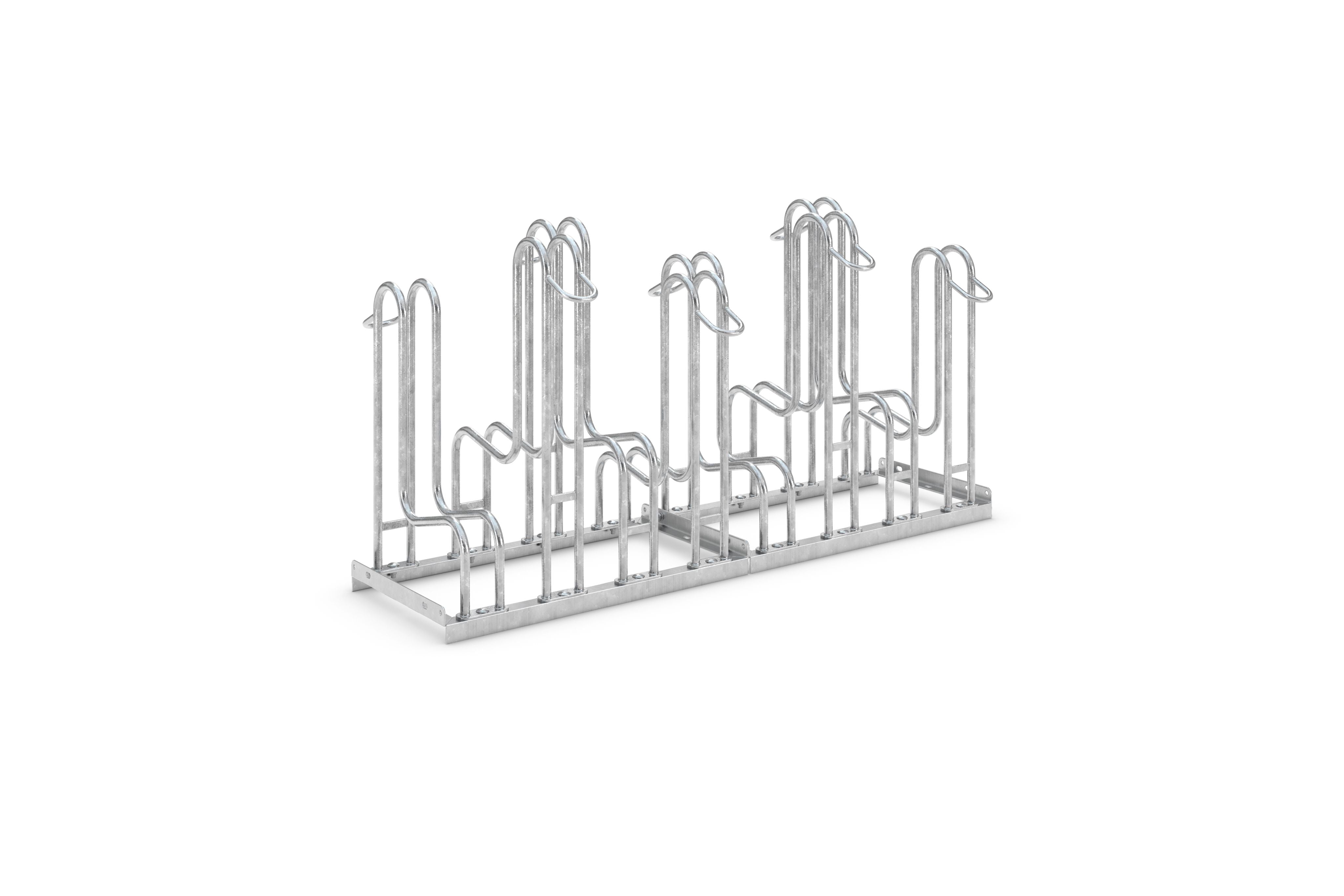 Acht gegenüberliegende Standparker