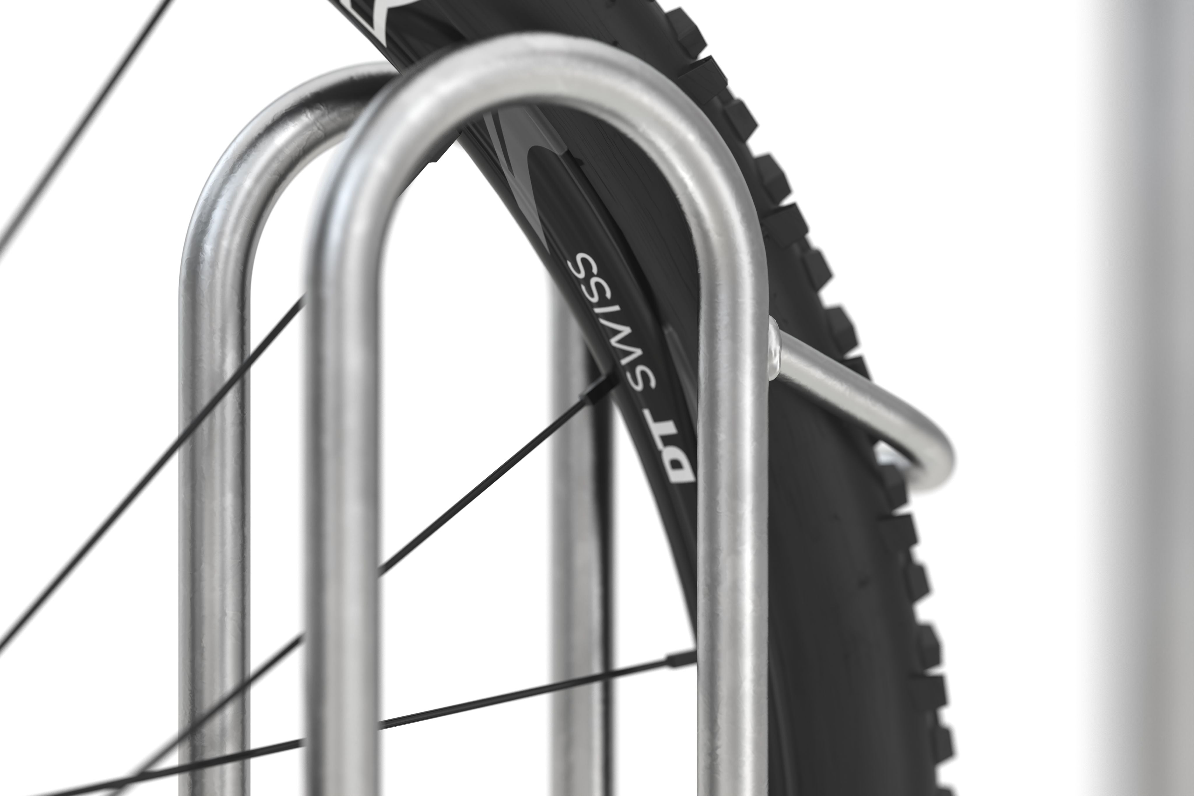 Fahrradständer im genauen Detail