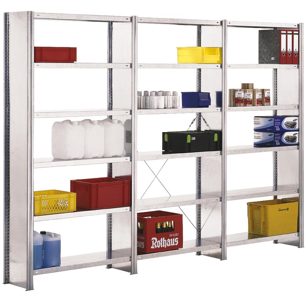 Fachbodenregal mit Seitenwand