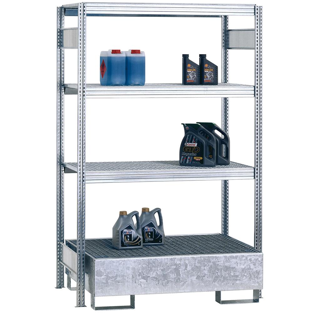 Umwelt-Anbauregal 250x128x60 cm Fachlast 250 kg Feldlast 2.000 kg