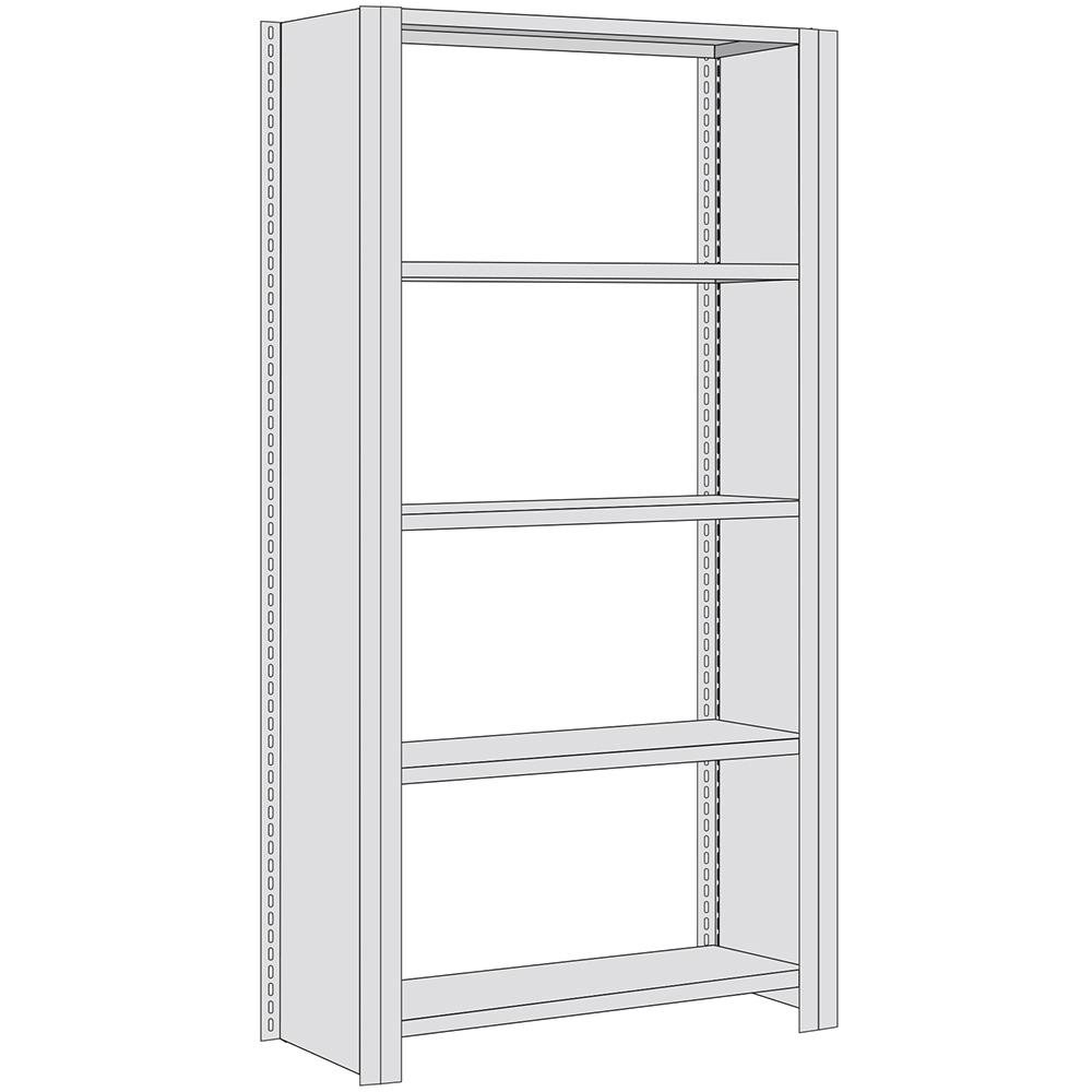 Fachbodenregal mit Seitenwand