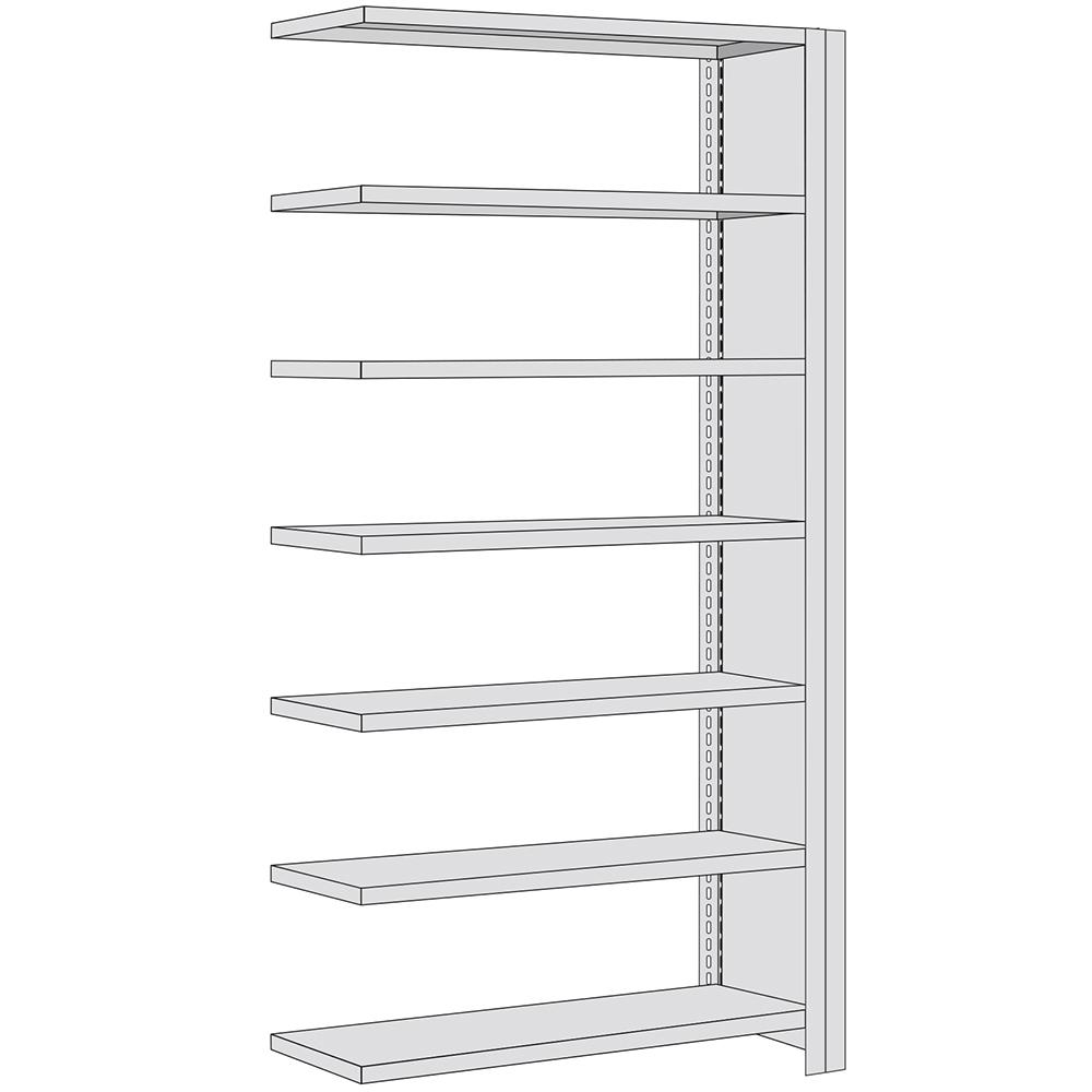 Fachbodenregal Lagerregal Anbauregal mit Seitenwand Fachlast 250 kg