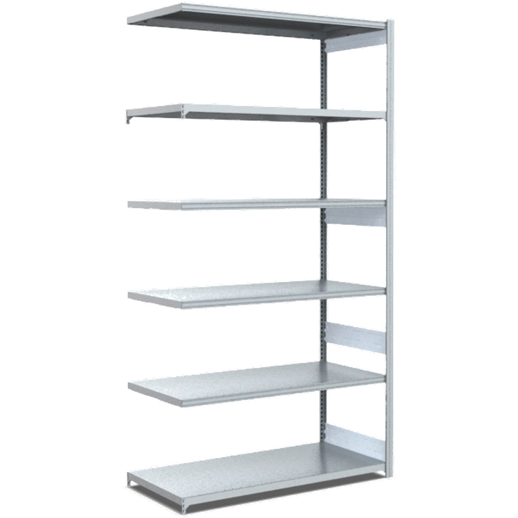 Fachbodenregale Typ S - Fachlast 300 kg glanzverzinkte Ausführung als Anbauregal