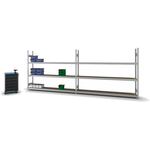 Großfachregal Grundregal, 2000x400x2500 mm Spanplatte