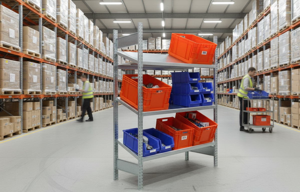 Schrägbodenregal, Pickingregal für den E-Commerce