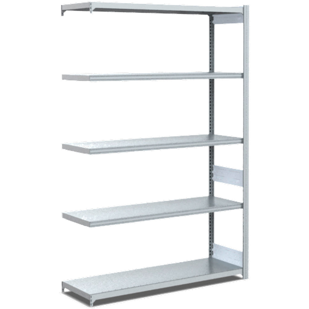 Fachbodenregale Typ S - Fachlast 300 kg glanzverzinkte Ausführung als Anbauregal