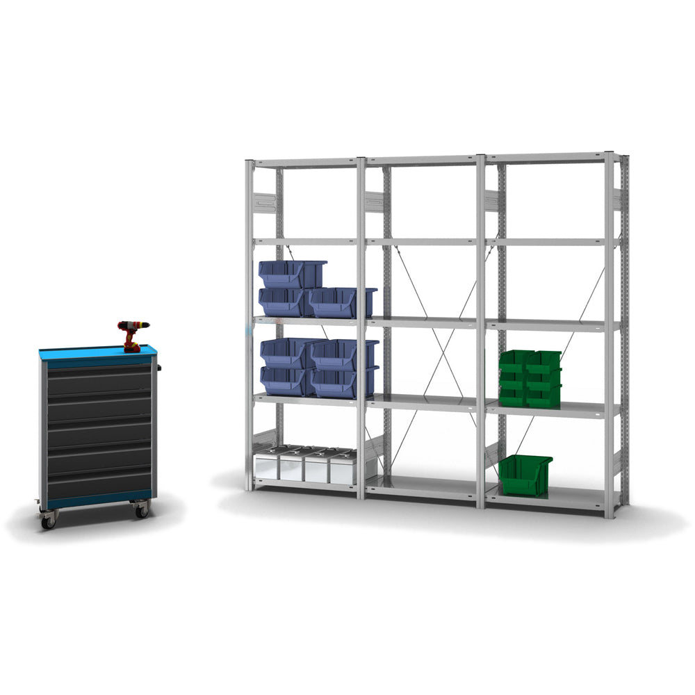 Fachbodenregal Lagerregal 5 Lagerebenen Fachlast 220 kg