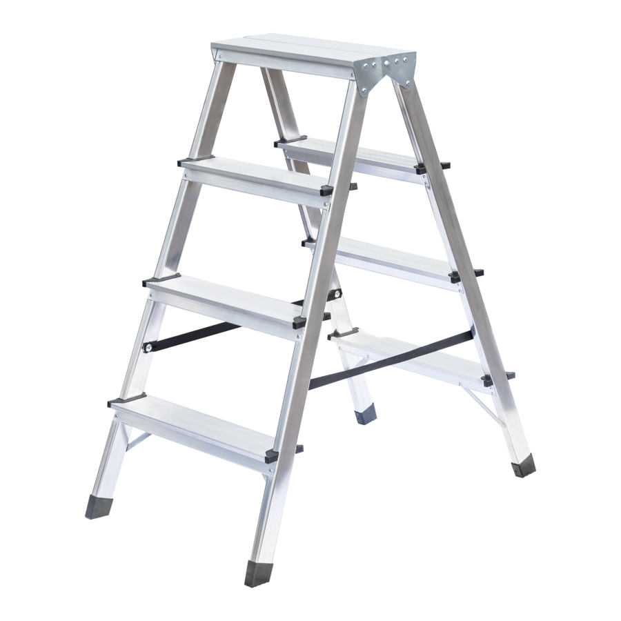 beidseitig begehbare Haushaltsleiter 2x4 Stufen