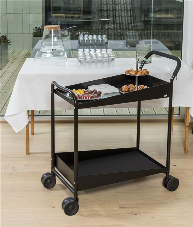 Servierwagen mit 2 Böden pulverbeschichtet