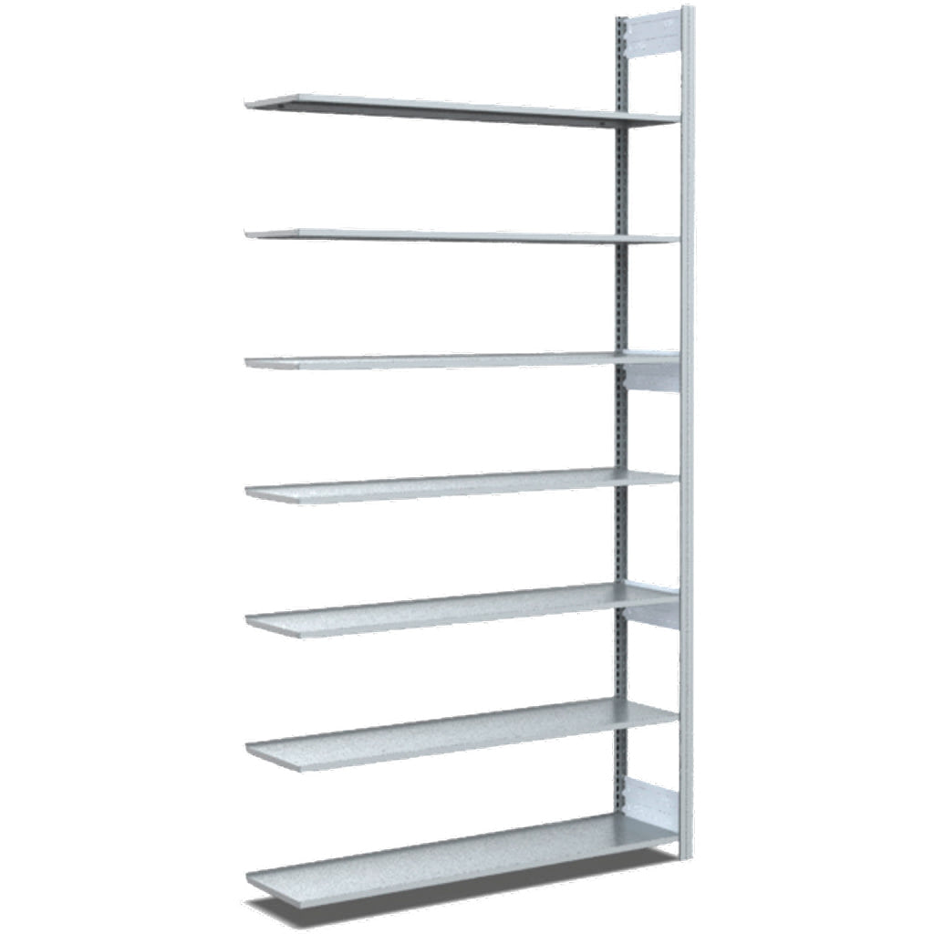 Archivregale Anbauregal
einseitige Nutzung, glanzverzinkte Ausführung