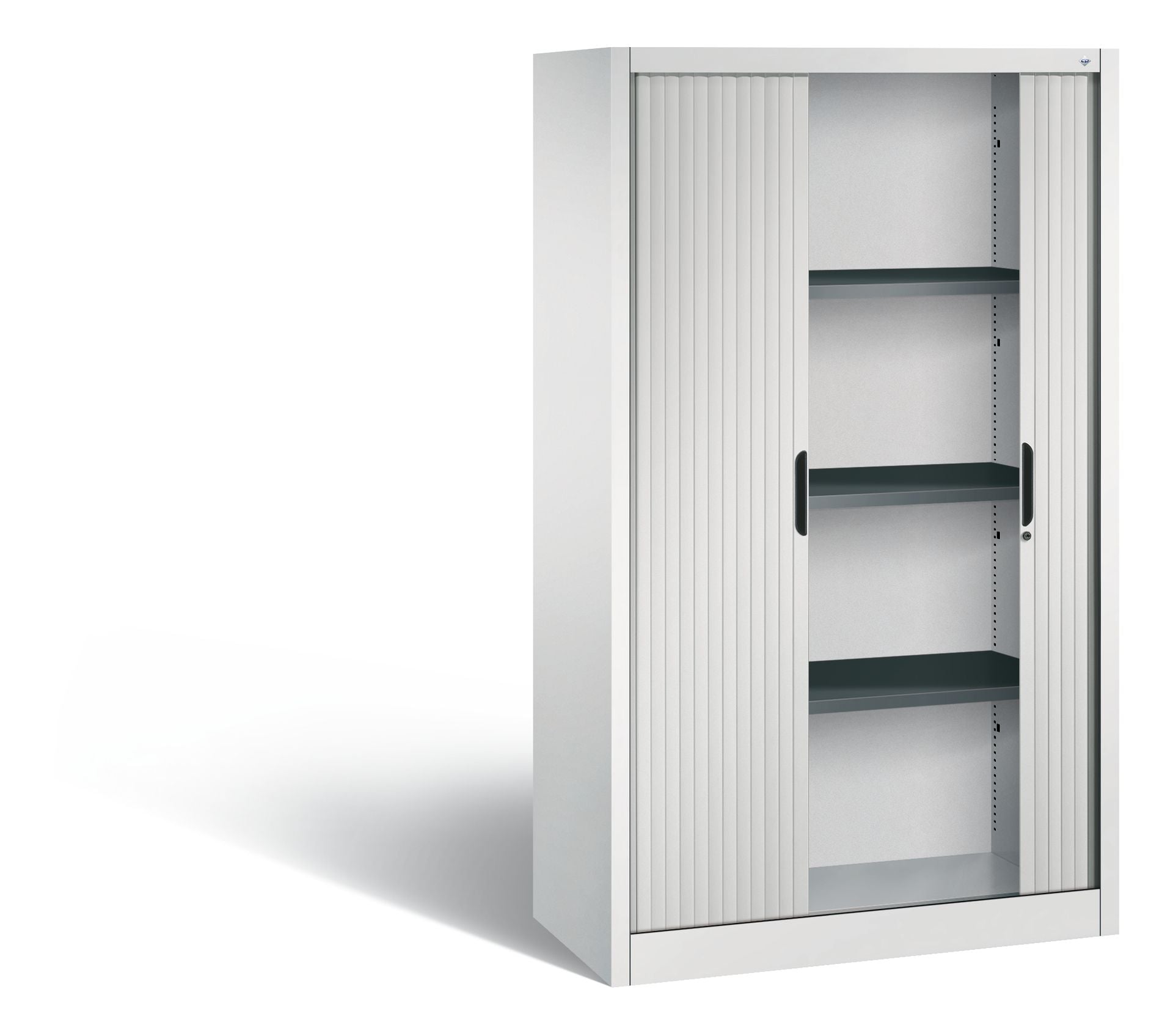 Rollladenschrank Omnispace 1000 mm Innenansicht Lichtgrau