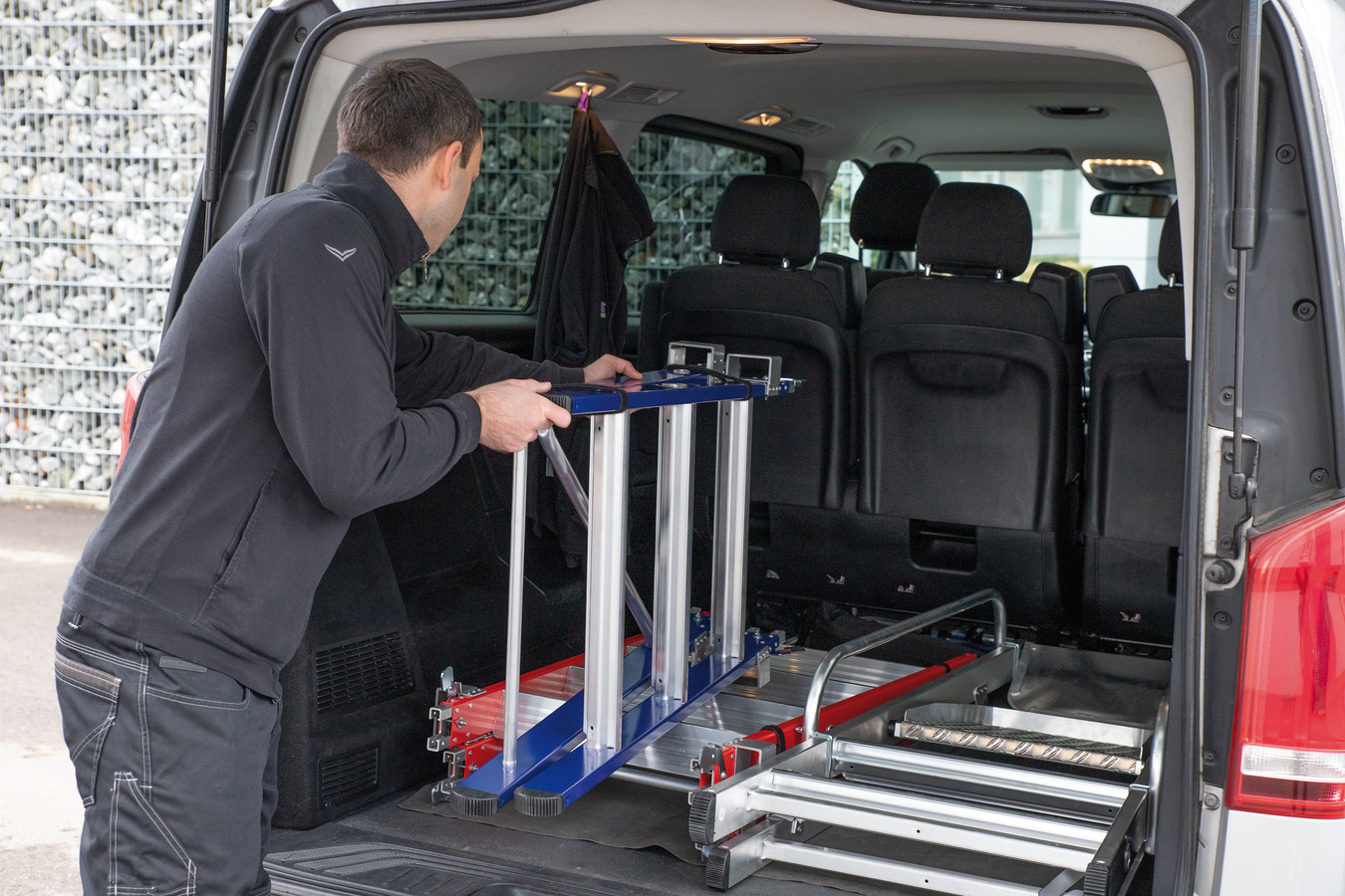 Plattformleiter steckbar einfacher Transport