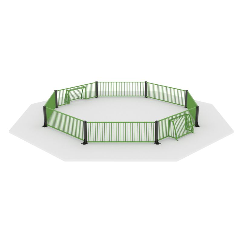 PANNA Outdoor Fußball Stahlkäfig Achteckig