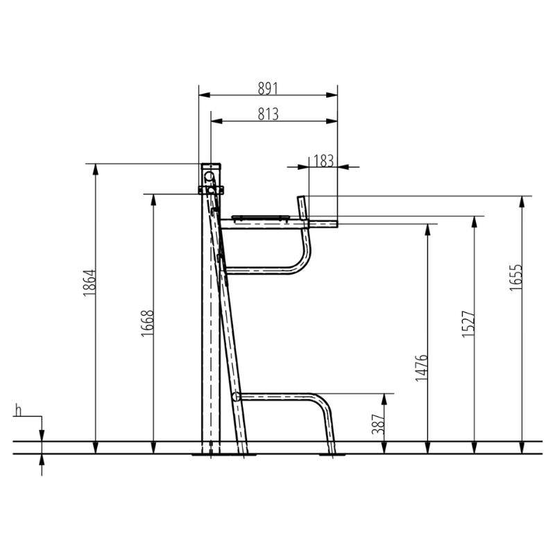 Multifunktions-Trainer 950 aus Stahl Zeichnung