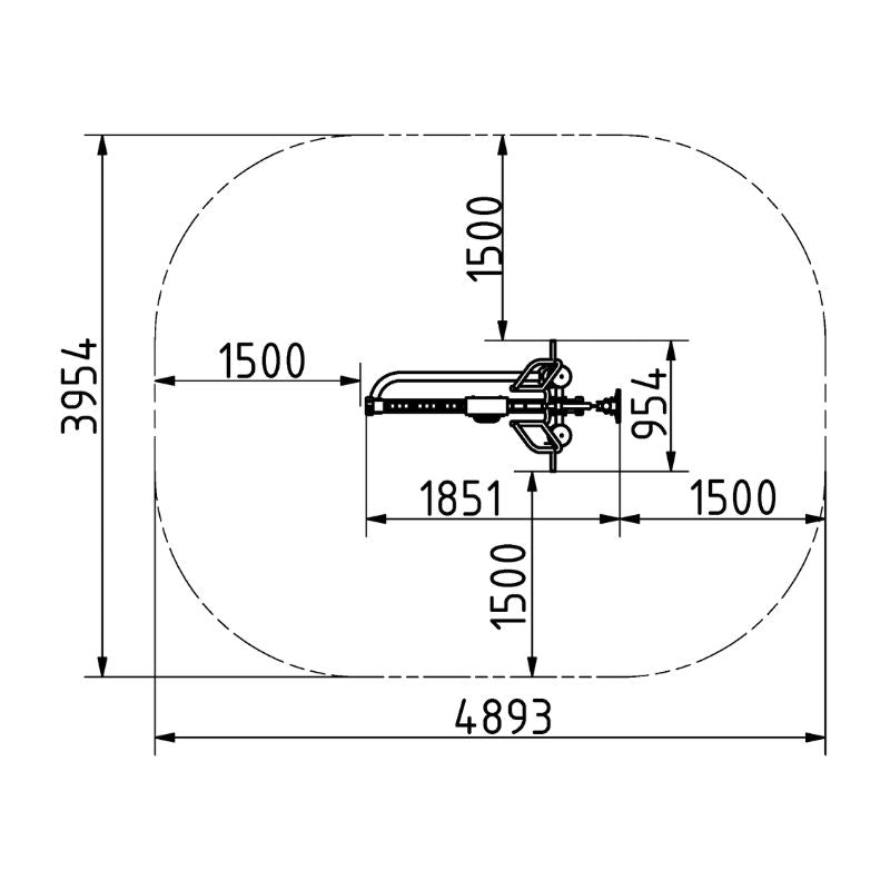 Rudergerät mit Wiederstand für das Outdoor-Gym Zeichnung