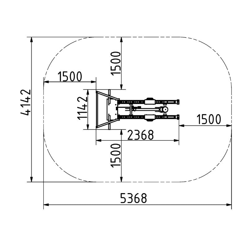 Gewichtete Kniebeugenmaschine aus pulverbeschichteten Stahl Zeichnung
