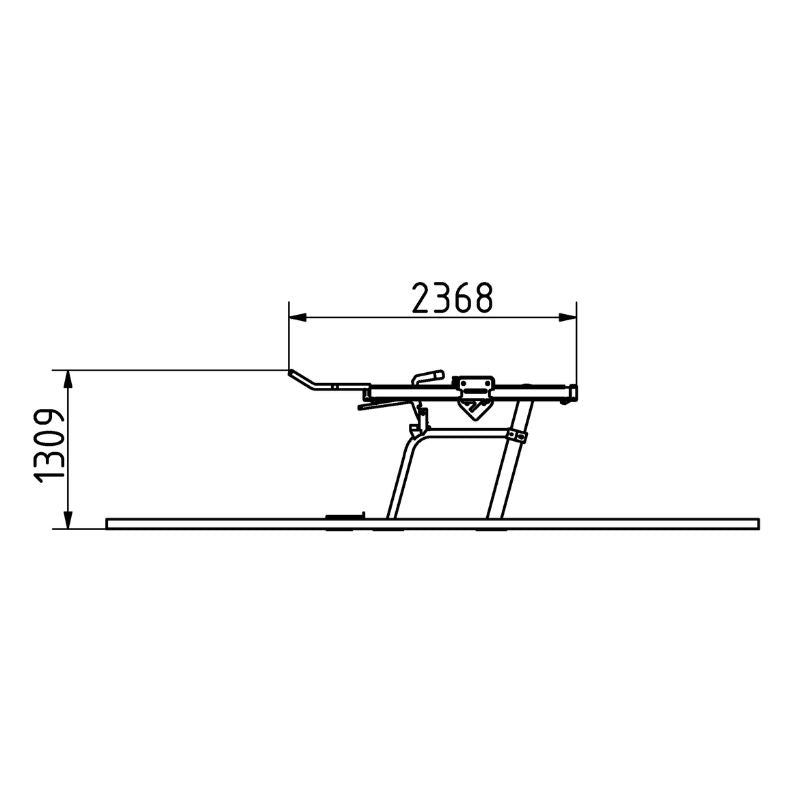 Gewichtete Kniebeugenmaschine aus pulverbeschichteten Stahl Zeichnung