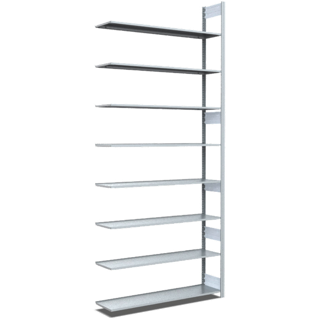 Archivregale Anbauregal
einseitige Nutzung, glanzverzinkte Ausführung