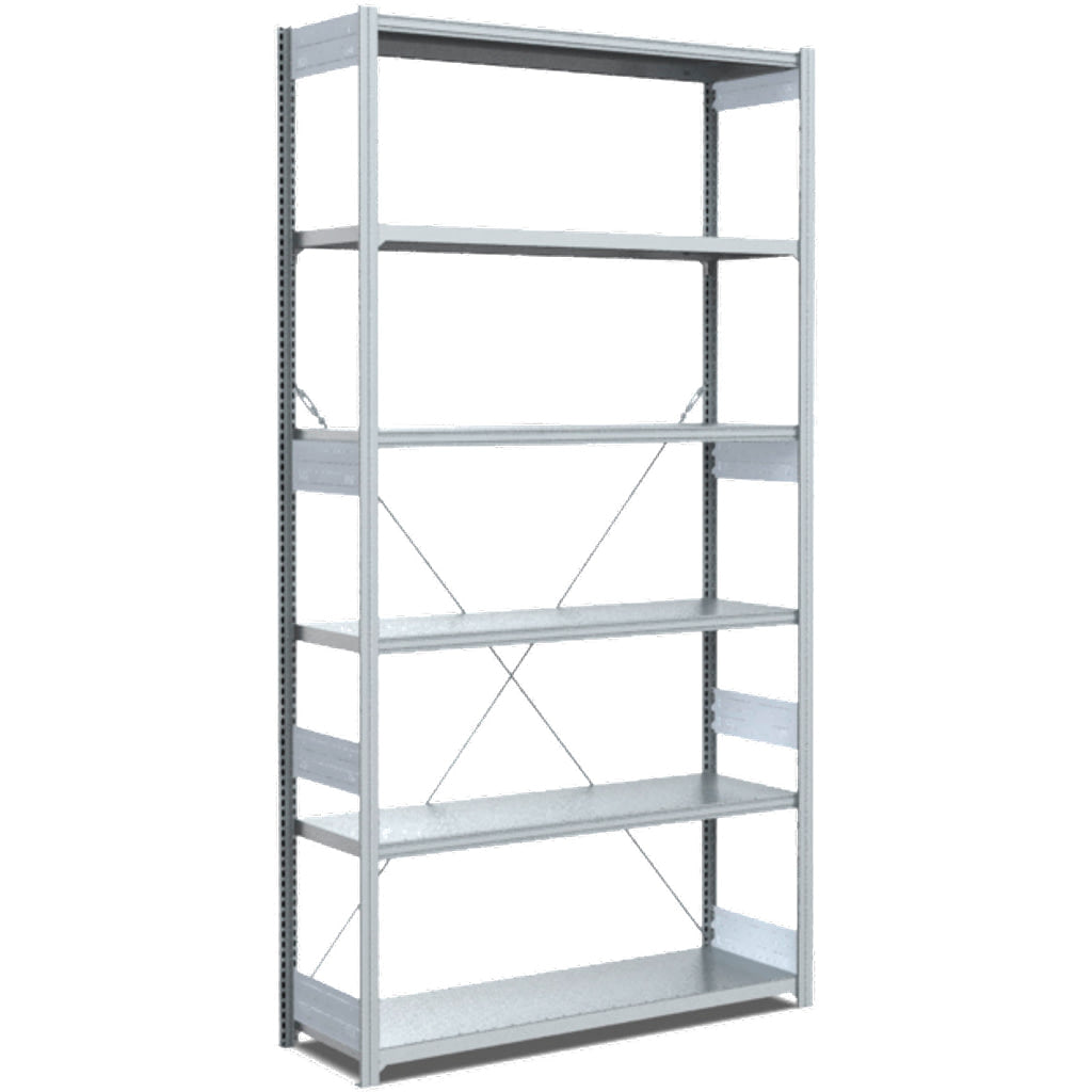 Fachbodenregale Typ S - Fachlast 300 kg glanzverzinkte Ausführung