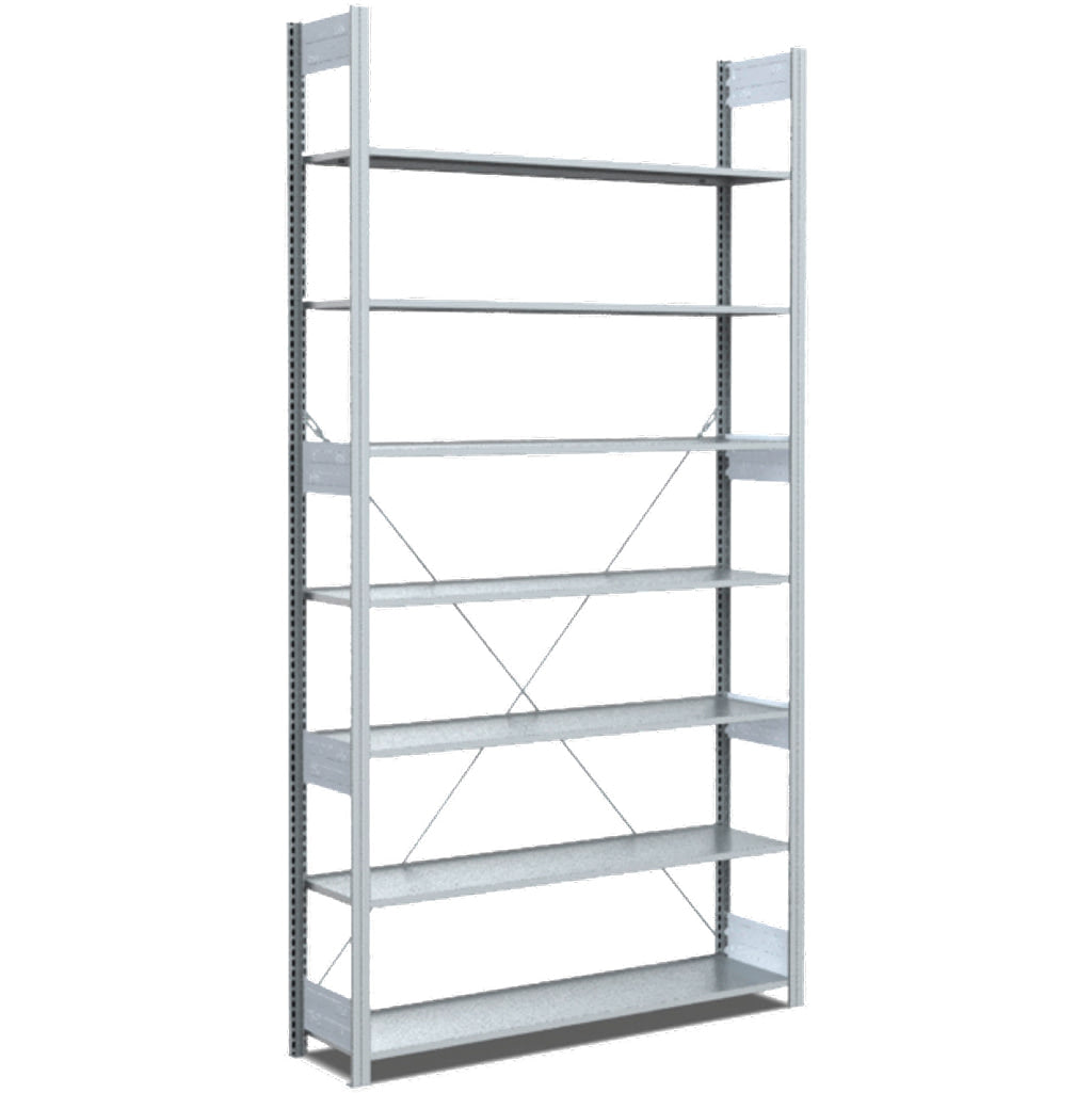 Archivregale
einseitige Nutzung, glanzverzinkte Ausführung