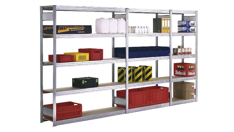 Passfelder-Grundregal 300x100x30 cm Fachlast 250 kg Feldlast 2.000 kg